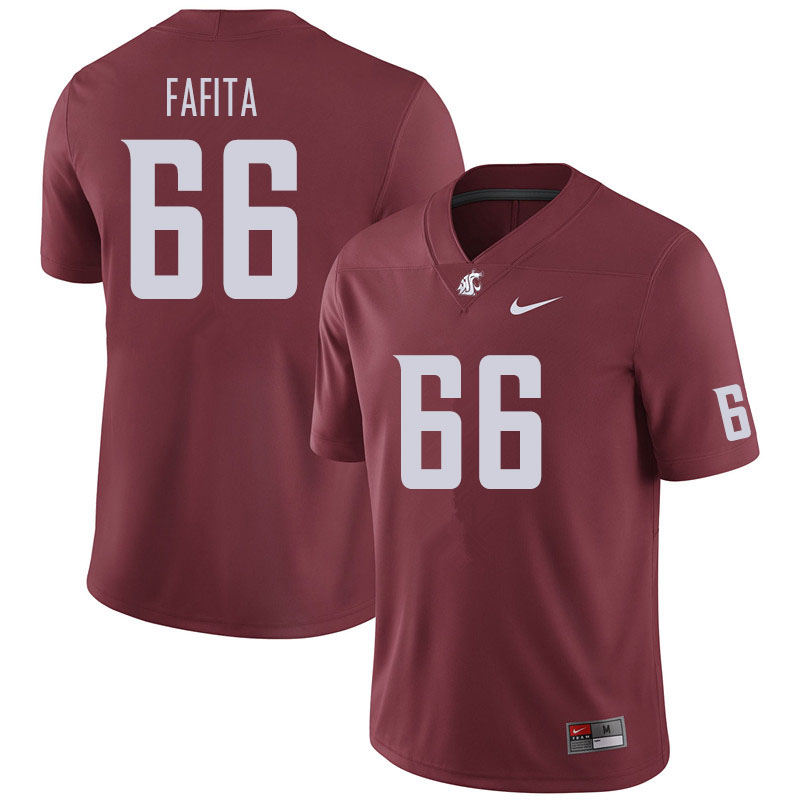 Washington State Cougars #66 Ma'ake Fafita Football Jerseys Sale-Crimson